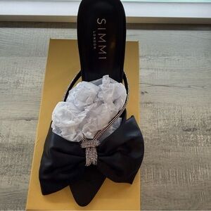 Simmi London Black Bow Women's Shoes